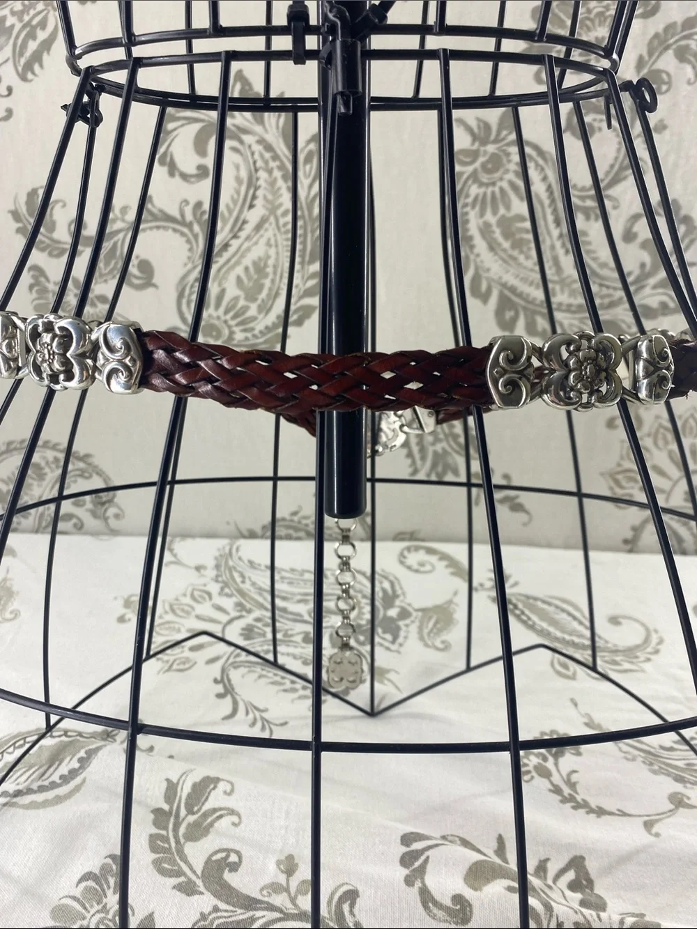 vintage Brighton leather belt  concho accents